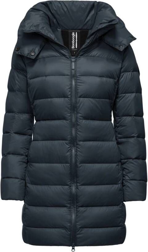 BomBoogie Donsjack van gerecycled nylon met afneembare capuchon Blauw Dames