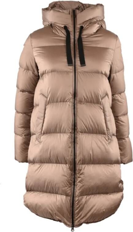 BomBoogie Down Jacket in Bright Nylon Geneva Long Down Jacket Bruin Dames