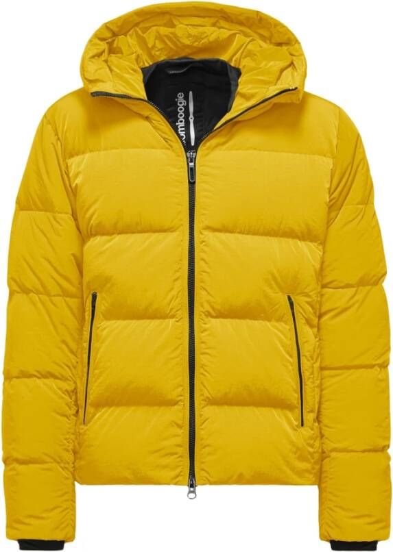 BomBoogie Gele Puffy donsjas met capuchon Yellow Heren