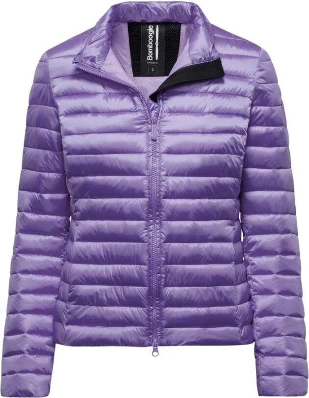 BomBoogie Slim-fit Nylon Jas met Synthetische Padding Purple Dames