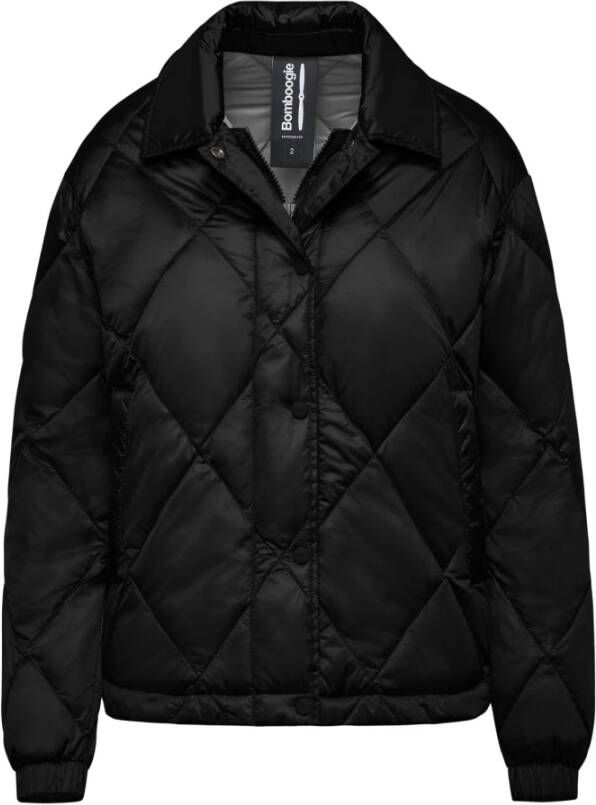 BomBoogie Tijdloze diamantgestikte jas Black Dames