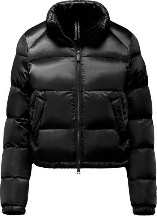 BomBoogie Korte Puffy Donsjas van Bright Nylon Black Dames