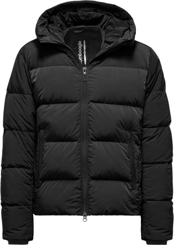 BomBoogie Zwarte winddichte en waterafstotende jas met capuchon Black Heren