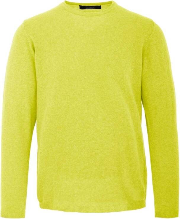 BomBoogie Faded Gebreide Crew Neck Pullover Groen Heren