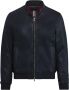 BomBoogie Friz Leren Jas Blauw Heren - Thumbnail 1