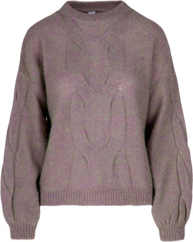 BomBoogie Gebreide Mohair Trui voor Dames Bruin Dames