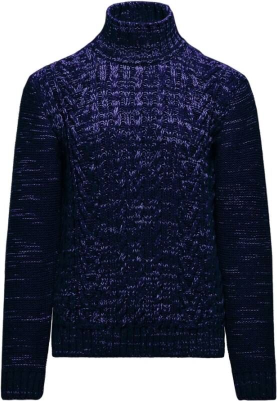 BomBoogie Gemengde Wol Coltrui Blauw Heren