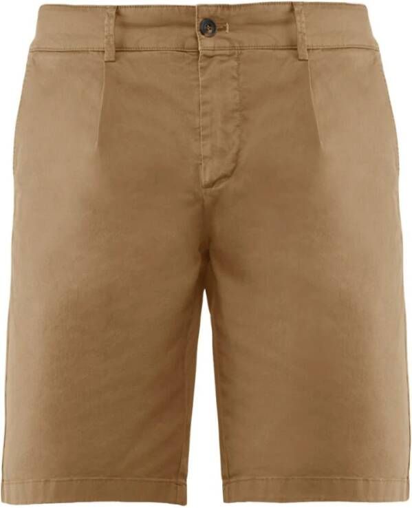 BomBoogie Geplooide Chino Bermuda Shorts Beige Heren