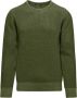 BomBoogie Geribbelde wollen blend crewneck trui Groen Heren - Thumbnail 1