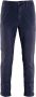 BomBoogie Gestreepte Gabardine Chino Broek Blauw Heren - Thumbnail 1