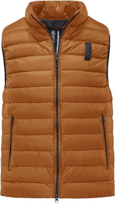 BomBoogie Gewatteerd Nylon Vest voor Heren Bruin Heren