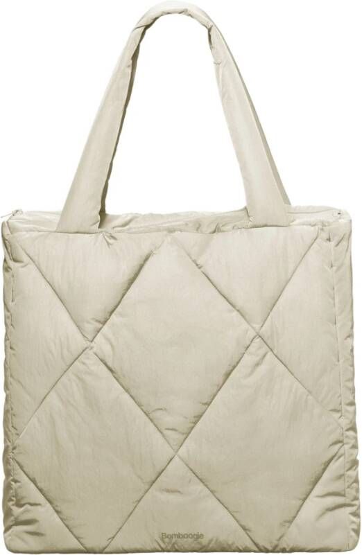 BomBoogie Gewatteerde en doorgestikte tas Beige Dames