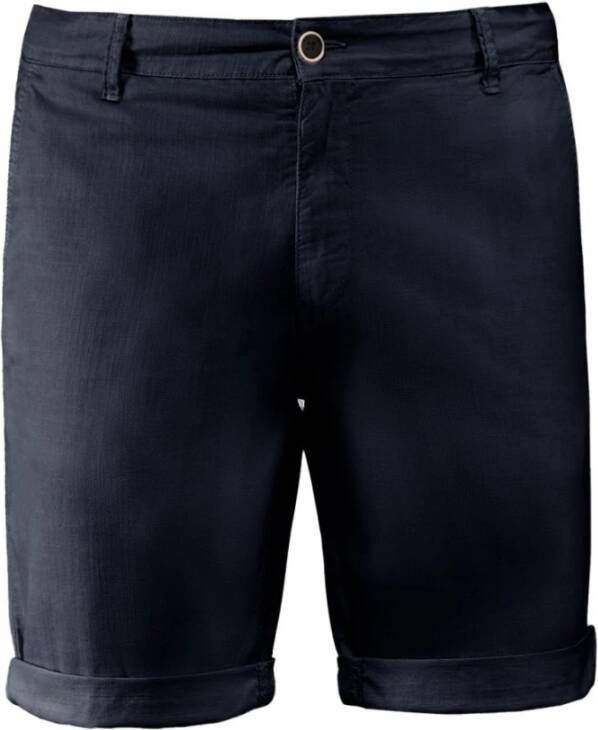 BomBoogie Heren Chino Bermuda Shorts van katoenmix Blauw Heren