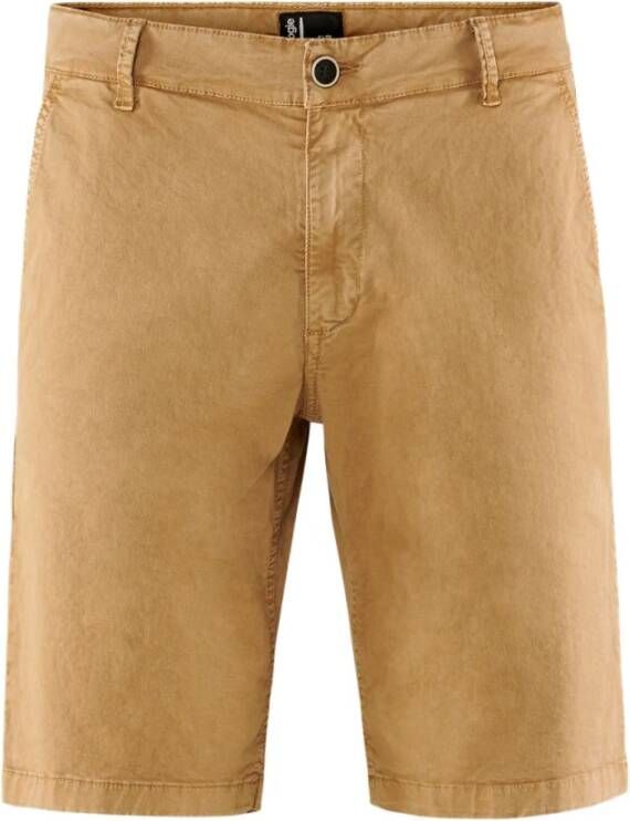 BomBoogie Heren Chino Shorts van Katoenen Gabardine Beige Heren