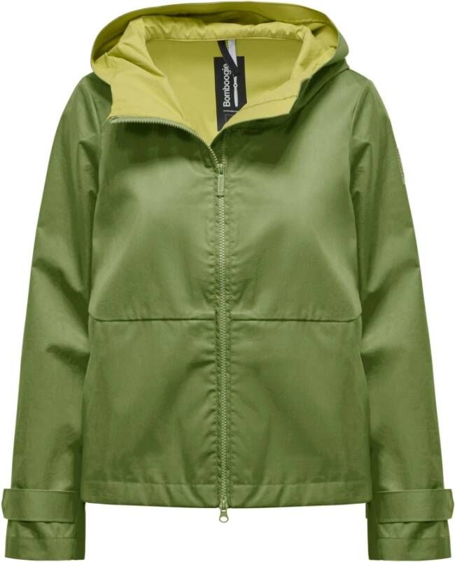 BomBoogie Hoodie met Contrasterende Voering Groen Dames