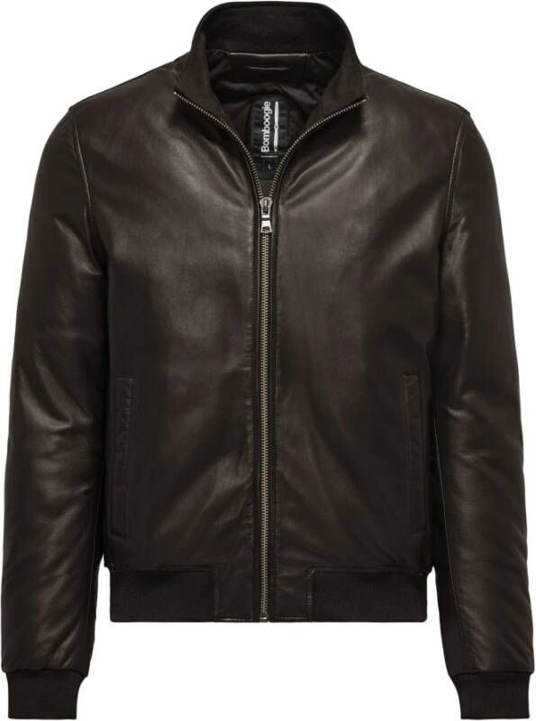 BomBoogie Kall Leren Bomberjack Bruin Heren