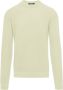BomBoogie Katoen-Wol Gebreide Ronde Hals Pullover Yellow Heren - Thumbnail 1