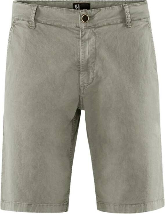 BomBoogie Katoenen Gabardine Chino Bermuda Shorts Beige Heren