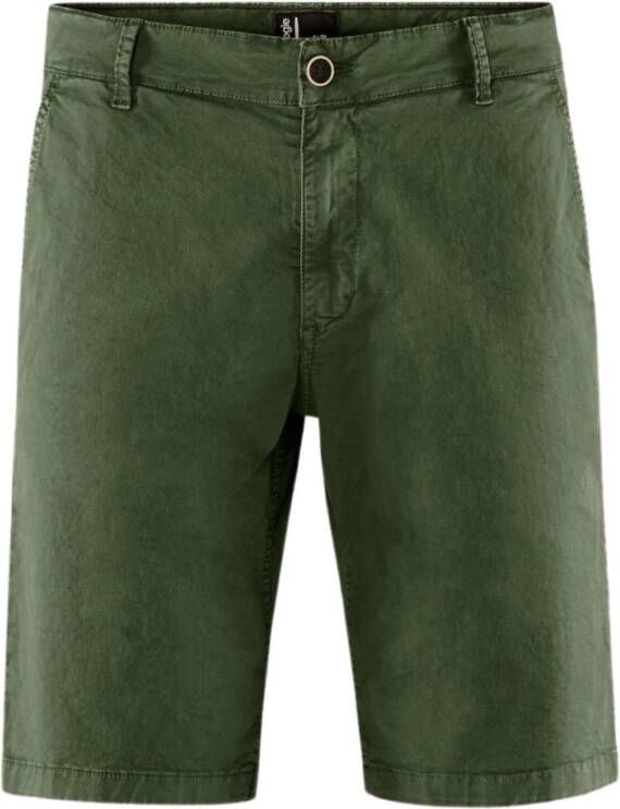 BomBoogie Katoenen Gabardine Chino Bermuda Shorts Groen Heren
