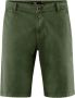 BomBoogie Katoenen Gabardine Chino Bermuda Shorts Groen Heren - Thumbnail 1