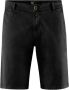 BomBoogie Katoenen Gabardine Chino Bermuda Shorts Zwart Heren - Thumbnail 1