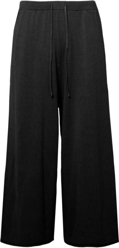 BomBoogie Katoenen Jersey Linnenmix Broek met Trekkoord voor Dames Zwart Dames