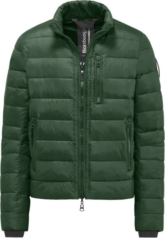 BomBoogie Korte Jas van Gerecycled Nylon Micro-Ripstop Groen Heren