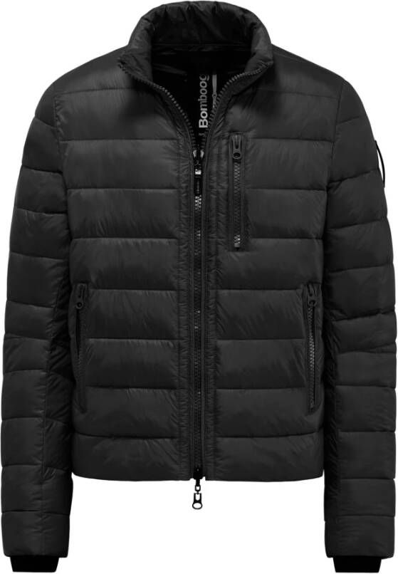 BomBoogie Korte Nylon Micro-Ripstop Gerecyclede Gevoerde Jas Zwart Heren