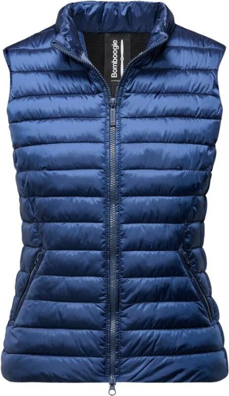 BomBoogie Korte Synthetische Gewatteerde Vest Blauw Dames