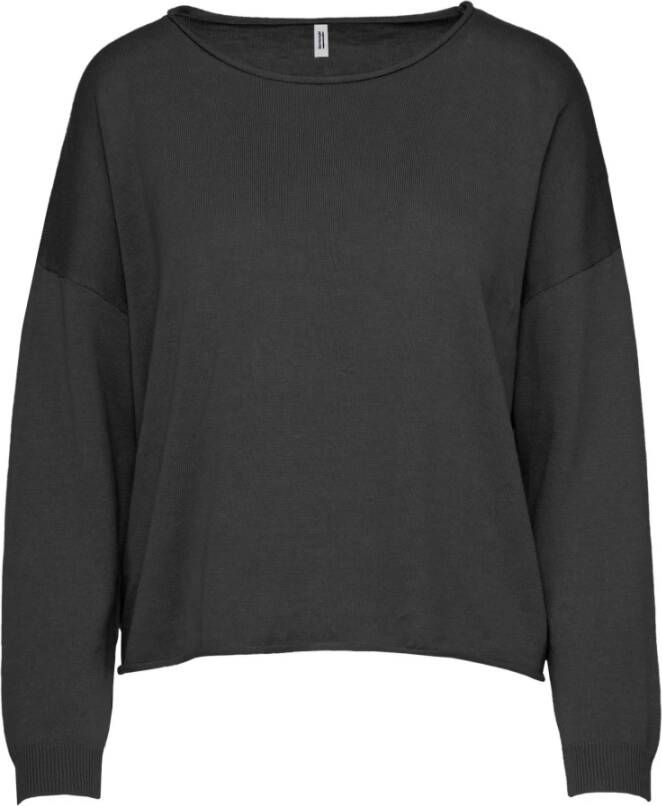 BomBoogie Langarmig Sweatshirt van Katoen-Linnen Mix Zwart Dames