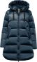 BomBoogie Lange A-lijn donsjas van helder nylon Geneva Lange Donsjas Blauw Dames - Thumbnail 1