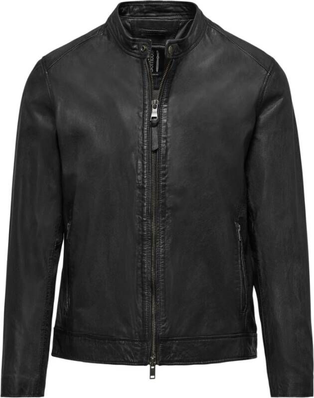 BomBoogie Leather Jackets Zwart Heren