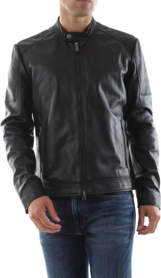 BomBoogie Leren jas Zwart Heren