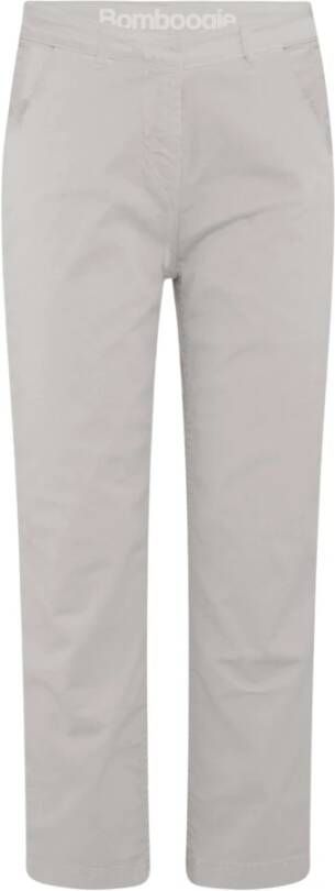 BomBoogie Lichtgewicht Katoenen Twill Chino Broek White Dames