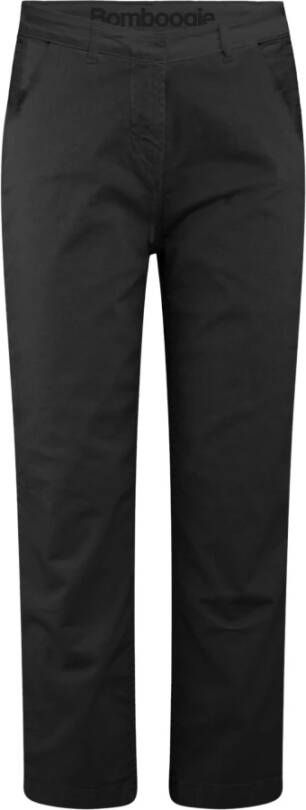 BomBoogie Lichtgewicht Katoenen Twill Chino Broek Zwart Dames