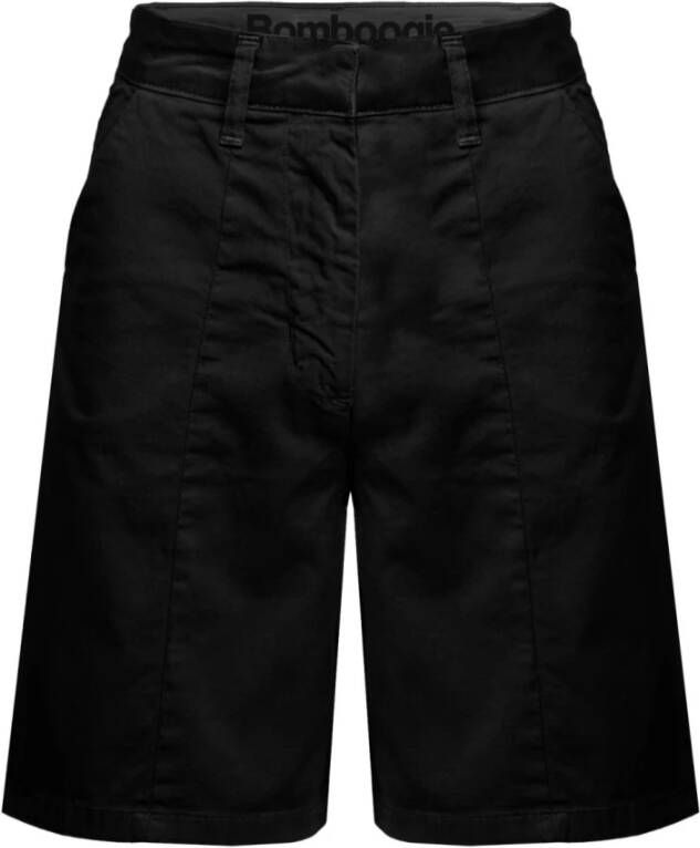 BomBoogie Lichtgewicht Katoenen Twill Shorts Zwart Dames