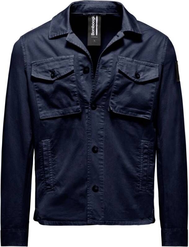 BomBoogie Multipocket Shirt-Jacket Veelzijdig en Stijlvol Blauw Heren