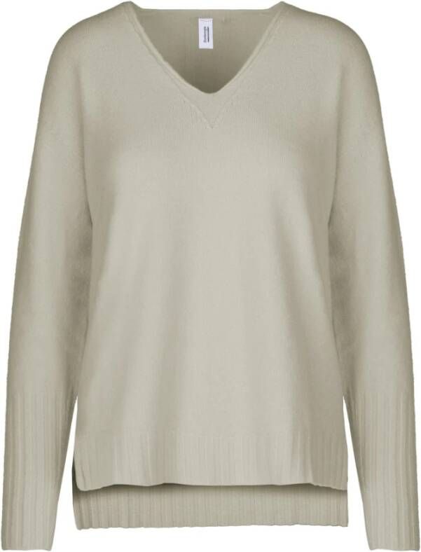 BomBoogie Naadloze V-Hals Pullover voor Dames Grijs Dames