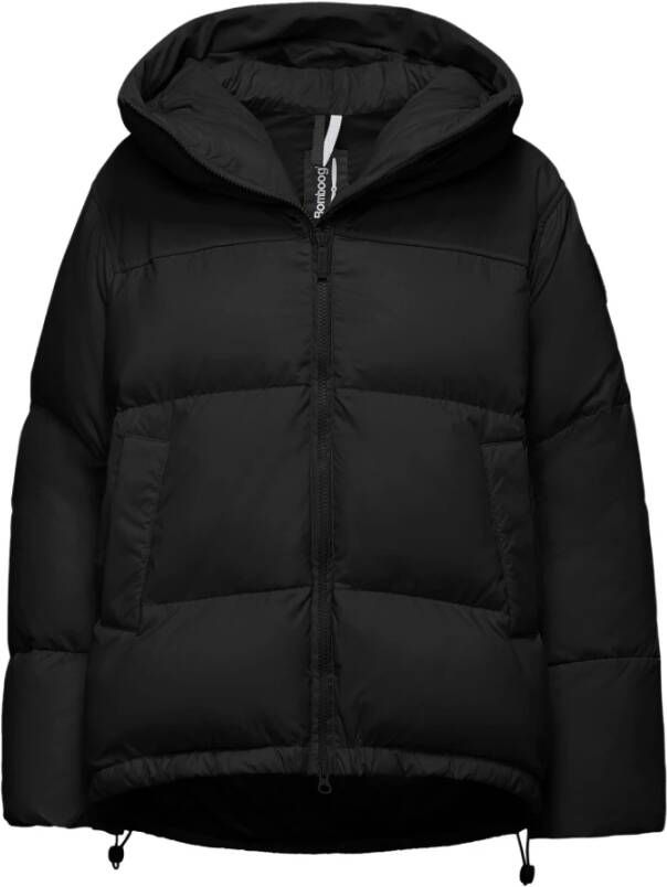 BomBoogie Nagoya Cape Oversize Bi-Materiaal Cape met Donsvulling Zwart Dames