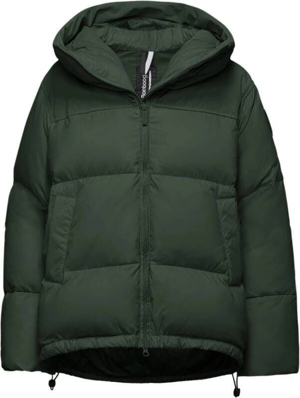 BomBoogie Nagoya Cape Oversize Bi-Materiaal Donsgevuld Cape Groen Dames
