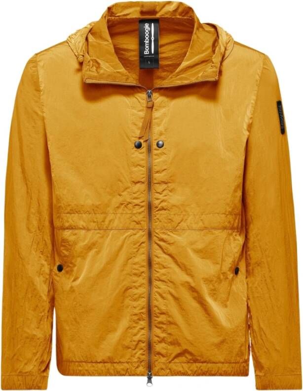 BomBoogie Unlined Jacket in Garment Dyed Nylon Oranje Heren