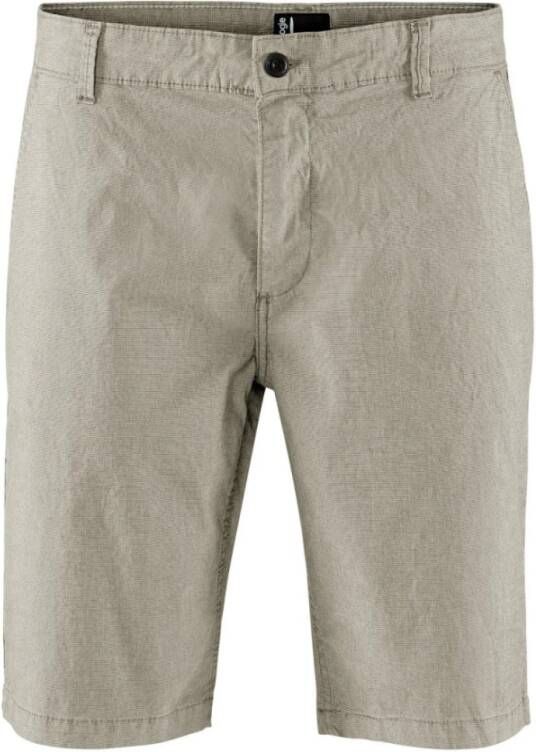 BomBoogie Overdyed Katoenen Chino Bermuda Shorts Blue Green White Beige Heren
