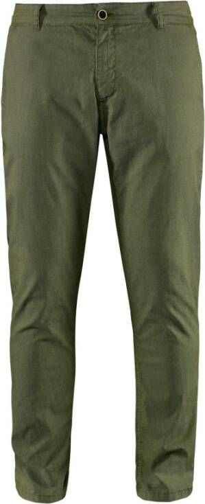 BomBoogie Overdyed katoenen chino broek Groen Heren
