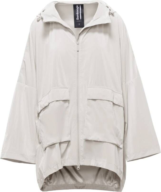 BomBoogie Oversized Ongevoerde Regenjas Grijs Dames