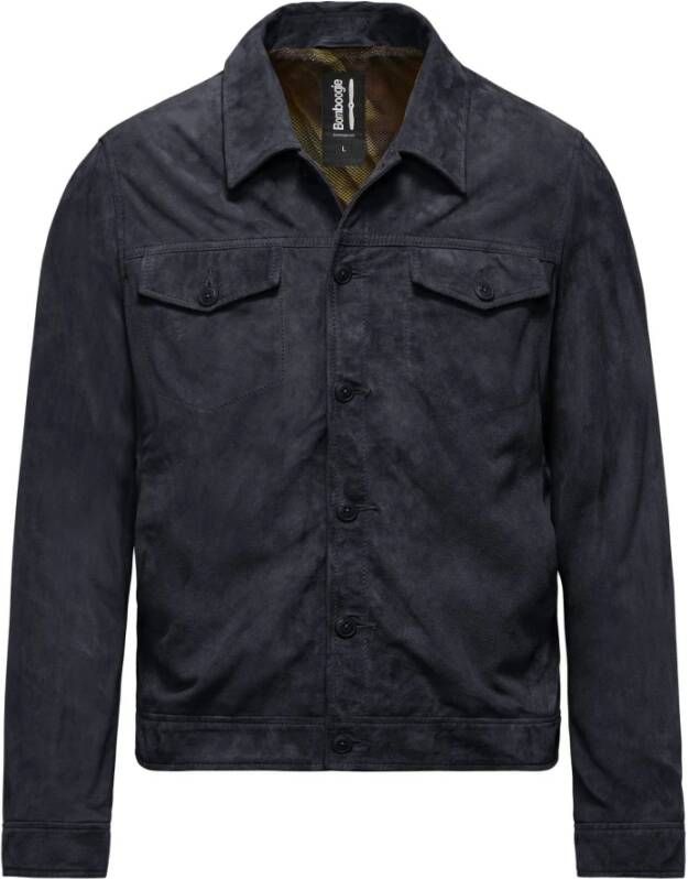 BomBoogie Pete Suede Jacket Blauw Heren