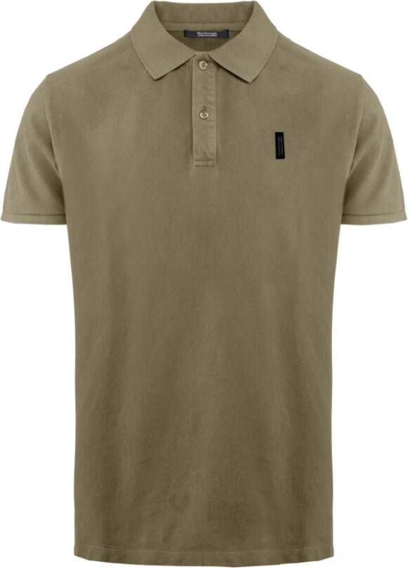 BomBoogie Piqué Katoenen Poloshirt Beige Heren