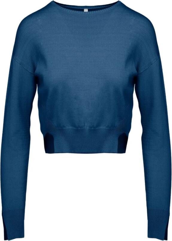 BomBoogie Pullover met Splitnek voor Dames Blauw Dames