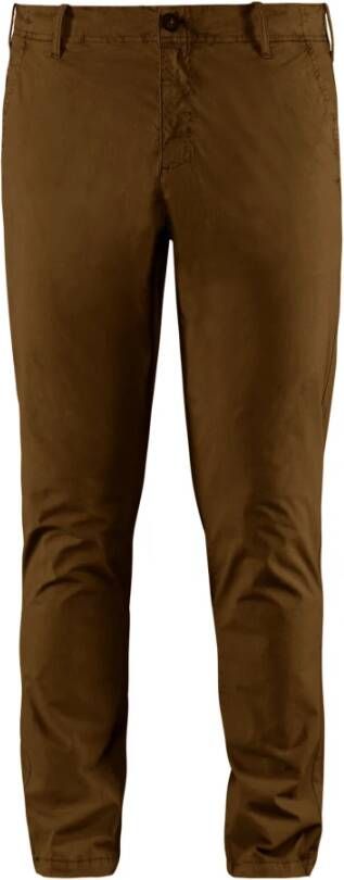 BomBoogie Stretch Poplin Chino Broek Brown Heren