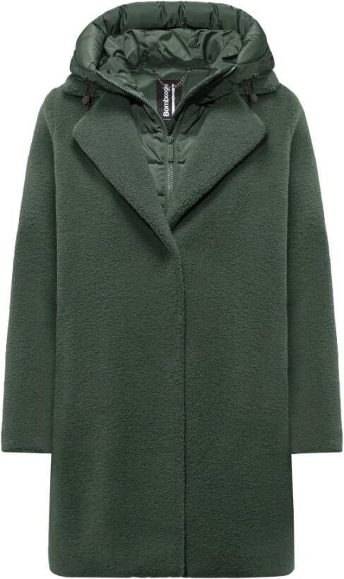 BomBoogie Sherpa Fleece Overjas Blijf warm en stijlvol Groen Dames