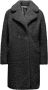 BomBoogie Sherpa Fleece Revers Jas Zwart Dames - Thumbnail 1